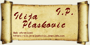 Ilija Plasković vizit kartica